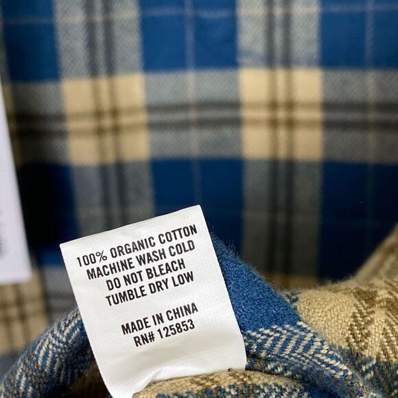 NWT Taylor Stitch the Jack in Brushed Navy Plaid Long Sleeve Button Up Shirt XS - Picture 6 of 7